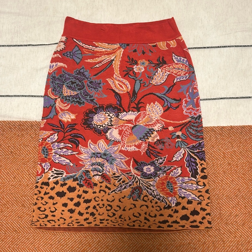 Anthropology Knee Length Knit Skirt